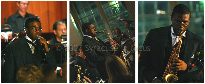 (Oct. 29) Revitalize Downtown on Night at a Time--Educator and saxophonist Antonio Hart played with the Central New York Jazz Orchestra at the Hotel Syracuse's Persian Terrace to open the CNJO's new season.