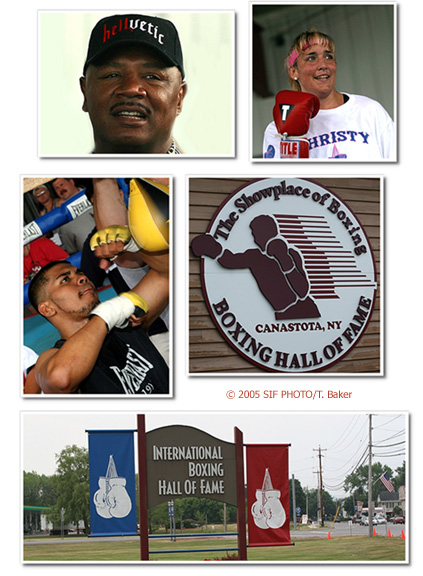 CANASTOTA, NY (June 10)--Images from Public work outs for Christy Martin and Juan "Baby Bull" Diaz at the Boxing Hall of Fame (Induction Weekend)