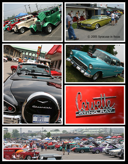 July 16 (Syracuse, NY)--This weekend was hazy, humid with a definite chance of seeing some Hot Rods as the Syracuse Nationals Classic Car Show came to town.