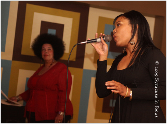 Jackie Warren-Moore (left) and her daughter Andrea Moore perform together at Metro Lounge