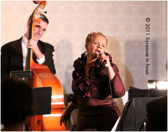 Antoinette Montague, jazz vocalist, at the Sheraton Hotel Ballroom