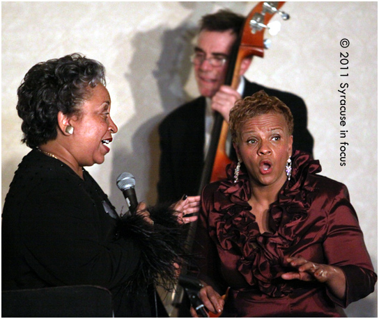 Antoinette Montague sings with Vicki Brackens