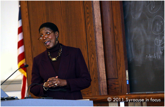 Luvenia Cowart RN, EdD, director, Genesis Health Project Network, speaks at Upstate Medical Center