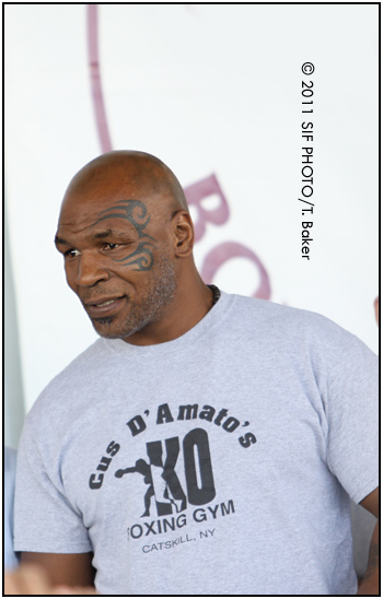 Former Heavyweight Champion Mike Tyson made a surprise visit to the Boxing Hall of Fame during Friday's festivities. Tyson was elected as a member of the 2011 Hall of Fame Class.