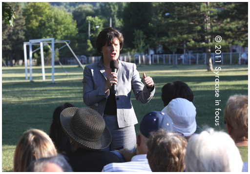 Mayor Miner at Barry Park