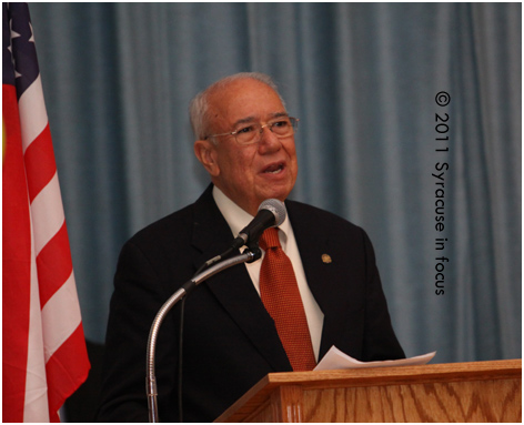 SU Professor Alejandro Garcia, one of the educators honored at the ceremony