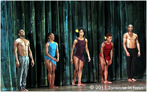 Amyia Burrell and her dance troupe take a bow after their dance tribute to Spain