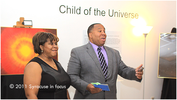 George Kilpatrick and his sister at the Opening of "Child of the Universe" at CFAC