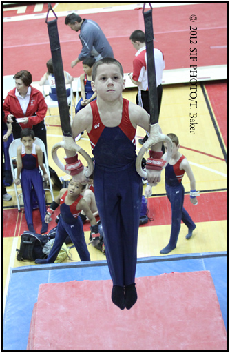 Carter Cochardo in Philadelphia at the Regional Gymnastics Meet.