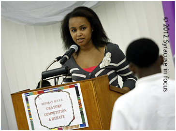 Christy Muok, debate team captain for the affirmative