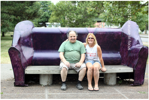 Angelo Puccia's Park Couch at Erie Boulevard and North McBride Street