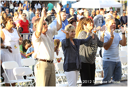 Fans, including Sen. John DeFransicso, give applaud the Black Lites