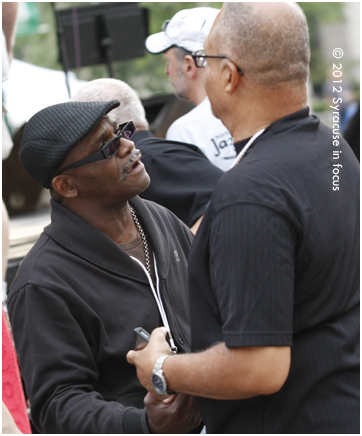 Eddie "Wall St" Brown catches up with before the Urban Coalition set