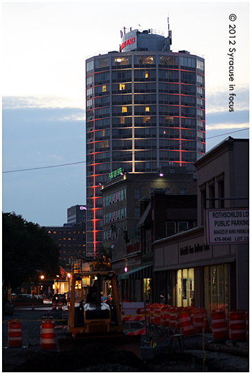 East Genesee Business District at night