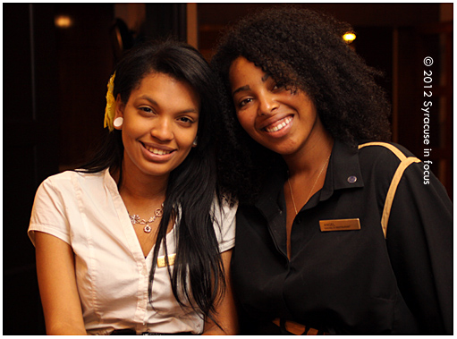 Yosira, hostess and Lynn, server for Rachel's Restaurant (Sheraton Hotel)