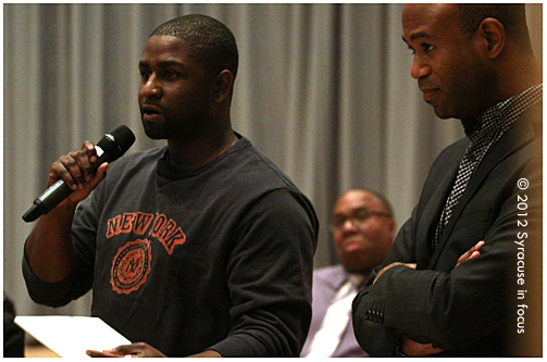 SU alum and SIF Advisory Board Member John Giles, Jr. questions the panel about coalition consensus as it relates to seeking justice in the modern day Civil Rights Movement.