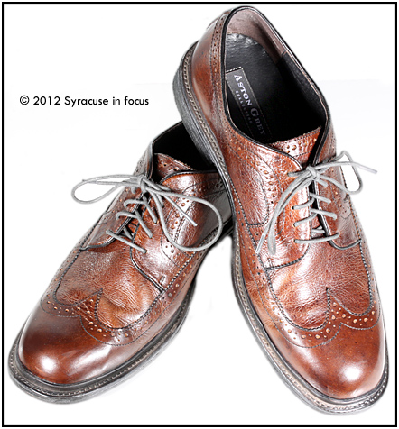 Aston Grey Wingtip Shoes