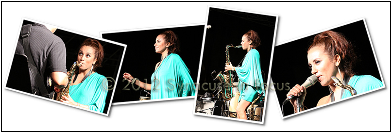 Miami Sax Machine Jessy J kept it hot as the headliner for the Northeast Jazz & Wine Festival.