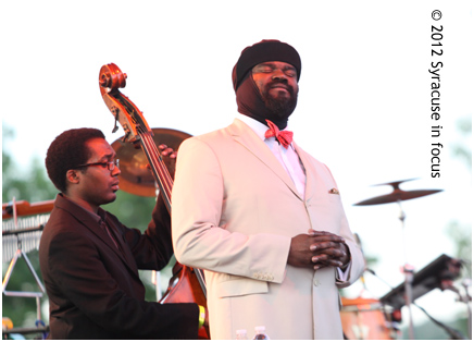 Jazz singer Gregory Porter (pictured here at the Syracuse Jazz Fest) gave a genre-bending performance that nearly parted the waters at Jamesville Beach. Easily the best performance I saw in 2012.