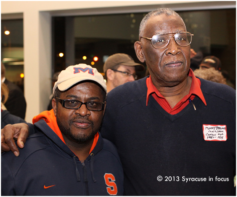 Central Tech alumni Freeman Finch (photographer) and Manny Breland (retired educator and SU legend)