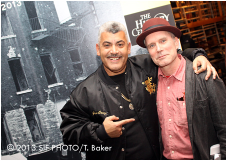 Photographers Joe Conzo (left) and Charlie Ahern visited Ithaca this weekend for the Unbound from the Underground: A Community Celebration of Hip Hop Culture. They are pictured at The Thompkins County History Center where Conzo's collection of photos "Decay to DJ" are on exhibit.