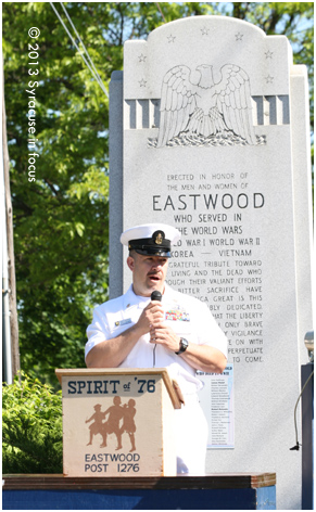 The keynote address was given by George W. Fowler High School Navy Junior ROTC program's Instructor Chief Gene Shoeck.