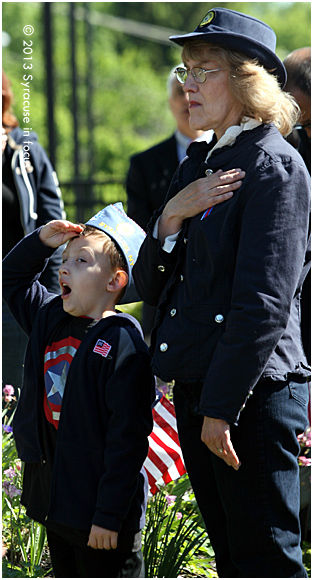 Saluting to the sound of Taps