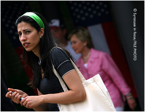 Huma Abedin visited Central New York when she was a staffer for Hillary Clinton