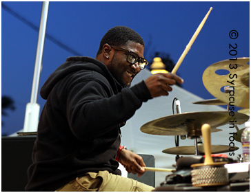 Syracuse-area drummer Stephen Bender was invited to play with McComb