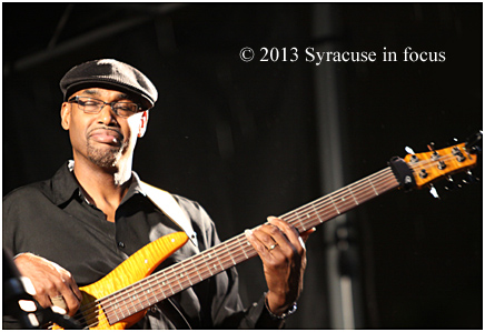 Bassist Gerald Veasley made his second straight visit to Syracuse for the Northeast Jazz & Wine Festival.