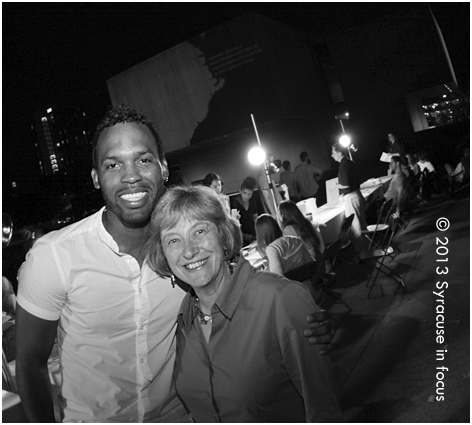 PRPACs Ryan Johnson-Travis and the Connective Corridor's Linda Dickerson Hartsock at Urban Cinematheque at the Everson Plaza on Friday night. We interviewed these two guiding lights in our city in recent months. 