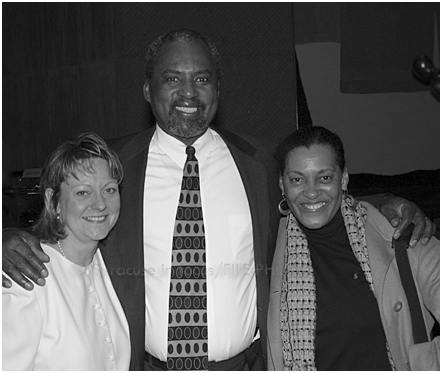 Xenia Belcher, Jesse Dowdell with Carrie Mae Weems at the Everson Museum about 10 years ago.