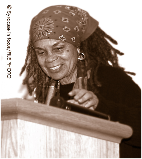 Poet Sonia Sanchez at Syracuse University about a decade ago.