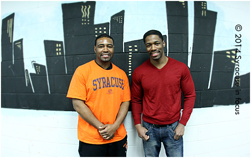 Dean and Danard Crouch, coaches for East Fayette Street Biddy Basketball