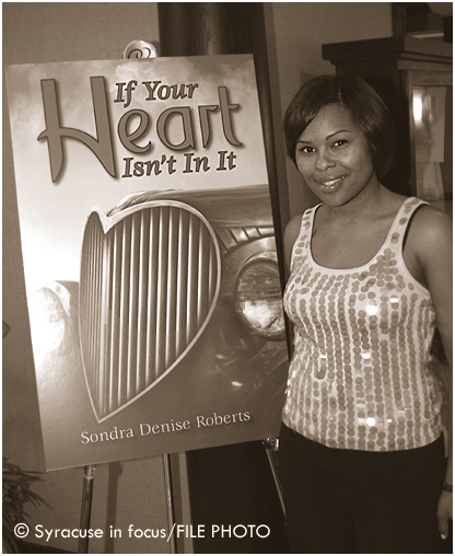 Sondra Denise Roberts at a Go-On-Girl Book Club event