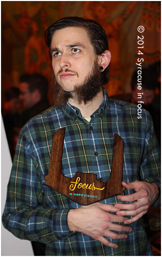 Neil Huber, winner of the shows off his ode to The Wolverine at the Festival of the Fantastical Facial Follicle.