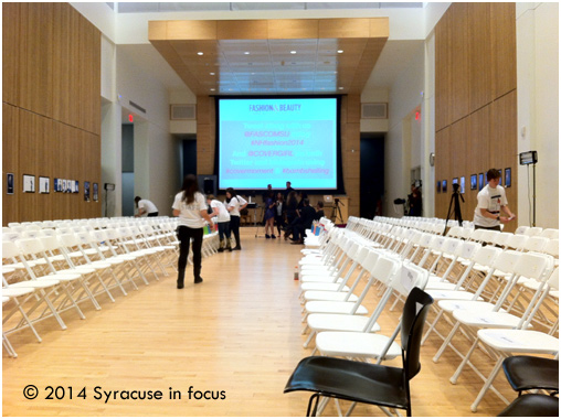 Flex Space: The Joyce Hergenhan Auditorium was set up for a fashion show Friday night.