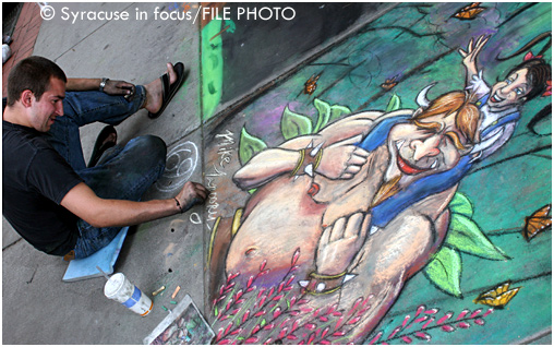 DC artist Mike Tanoory showed off his skills for the Street Painting Festival (circa 2007)