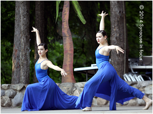 Dancers with the Syracuse City Ballet wore their summer blues at Shakespeare in the Park (Twelfth Night).