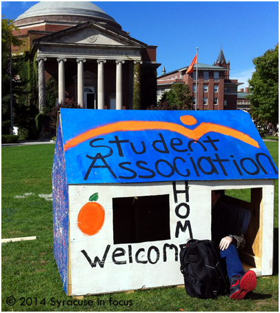 Raising awareness for affordable housing (Syracuse University Main Campus)