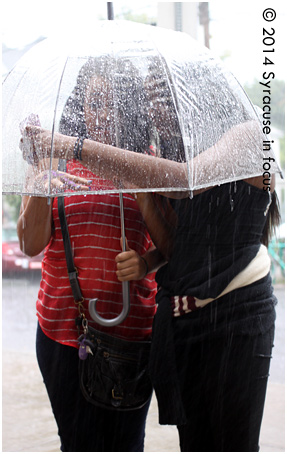 Walking in the rain