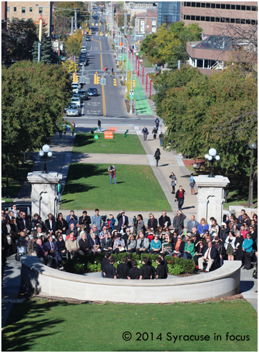 Friday's Remembrance Scholar Ceremony (above University Avenue)