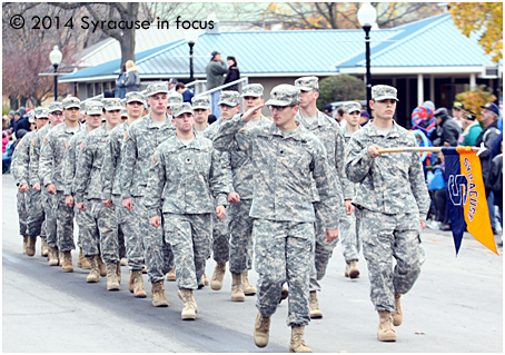 SU Army ROTC participated in the CNY Veterans Parade held at the NYS Fairgrounds on Saturday.