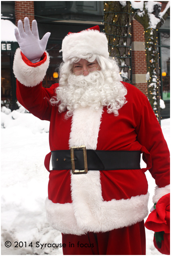 Santa at work in Armory Square