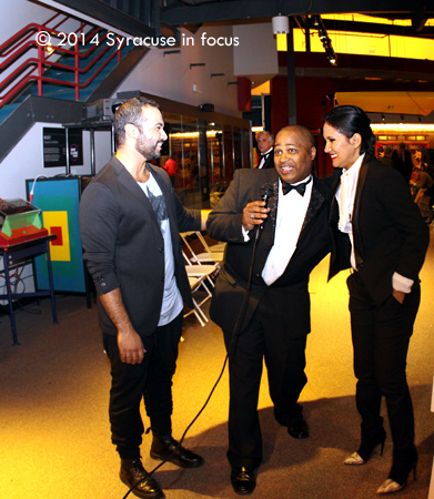 Joe Clark of Runway News interviews Esmeralda and Mohamed ElMadawy (Syracuse Fashion Weekend)