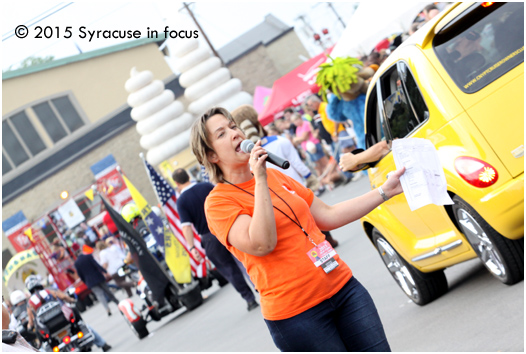 93Q's Amy Robbins was the emcee for the abbreviated version of the New York State Fair Daily Parade on Saturday.