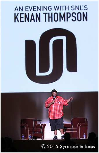 Actor Kenan Thompson came to Syracuse University for Parent's Weekend. He talked about his career from Disney and Nickelodeon days to Good Burger, Fat Albert and his 13 year run with Saturday Night Live. Thompson is the longest tenured African American actor in Saturday Night Live's history.