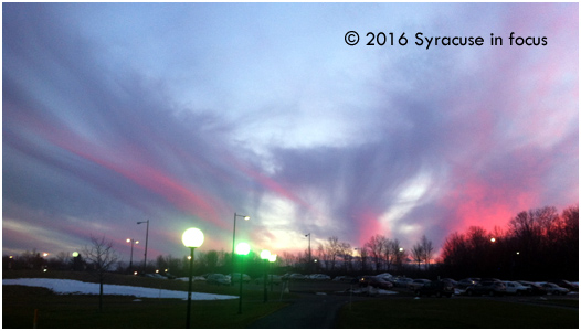 A few hours before Groundhog Day (Onondaga Community College).