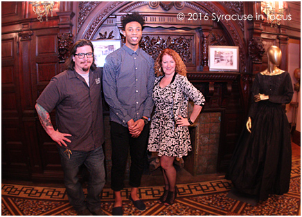 Tim and Lisa Marie Butler welcomed SU basketball star Malachi "Mr. Panache" Richardson to Day One of Syracuse Fashion Week tonight. The kick-off event was held at the Barnes-Hiscock  Mansion on James Street.