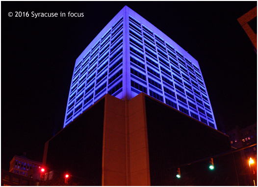 A few downtown buildings were illuminated in Purple on Saturday to honor the memory of the artist who will be forever known as Prince. 